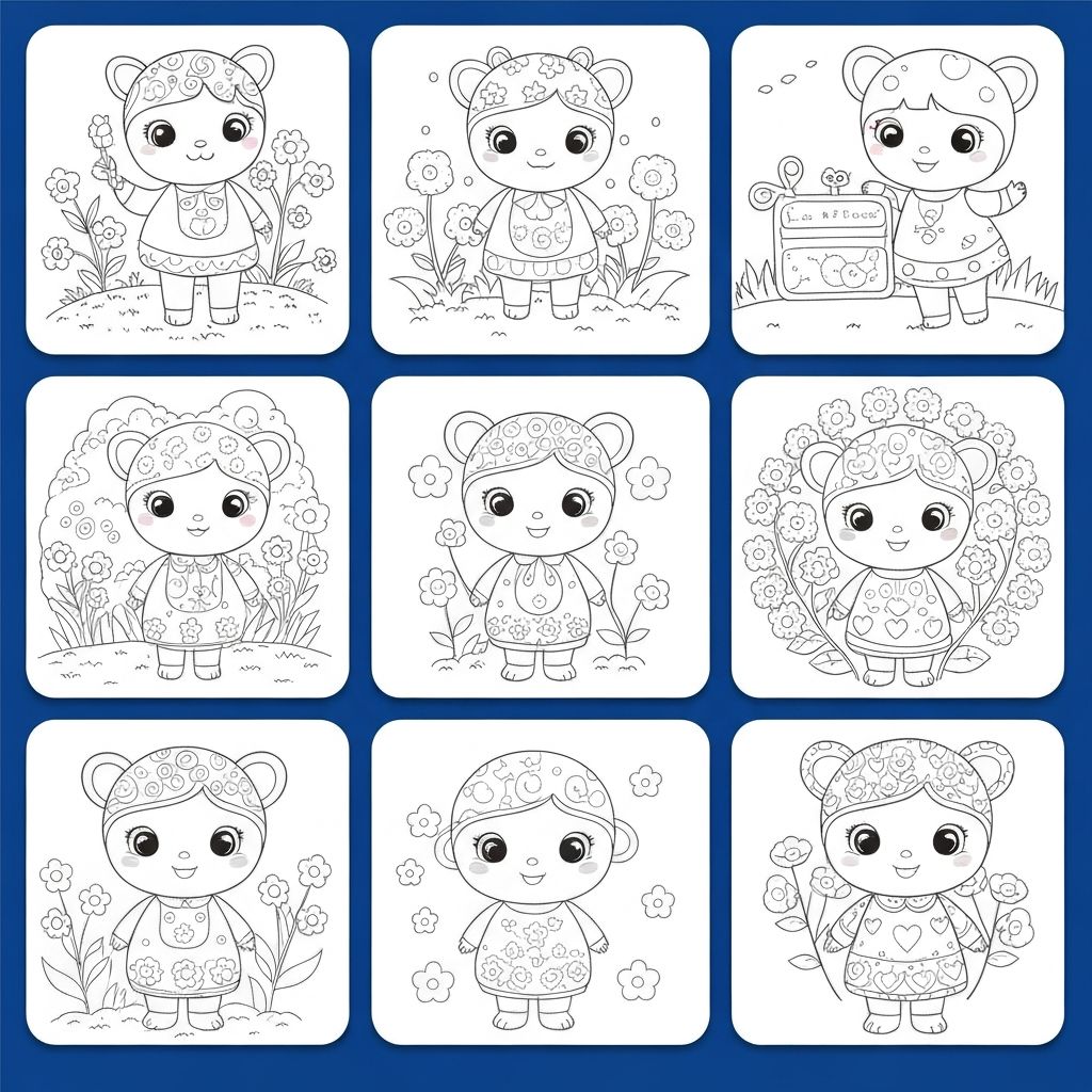 Digital Coloring Book Set